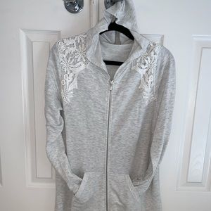 CHICOS Zenergy hoodie lace accents